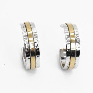 Avon Earrings SLEEKLINE Gold Silver Hoops 1978